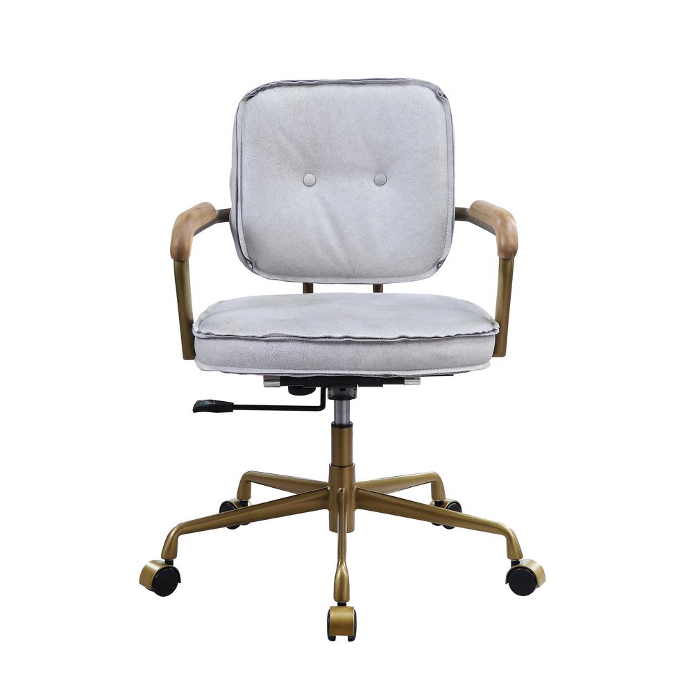 Siecross Office Chair, Vintage White Top Grain Leather (93172). Picture 15