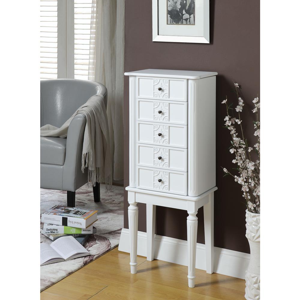 Tammy Jewelry Armoire, White. Picture 1