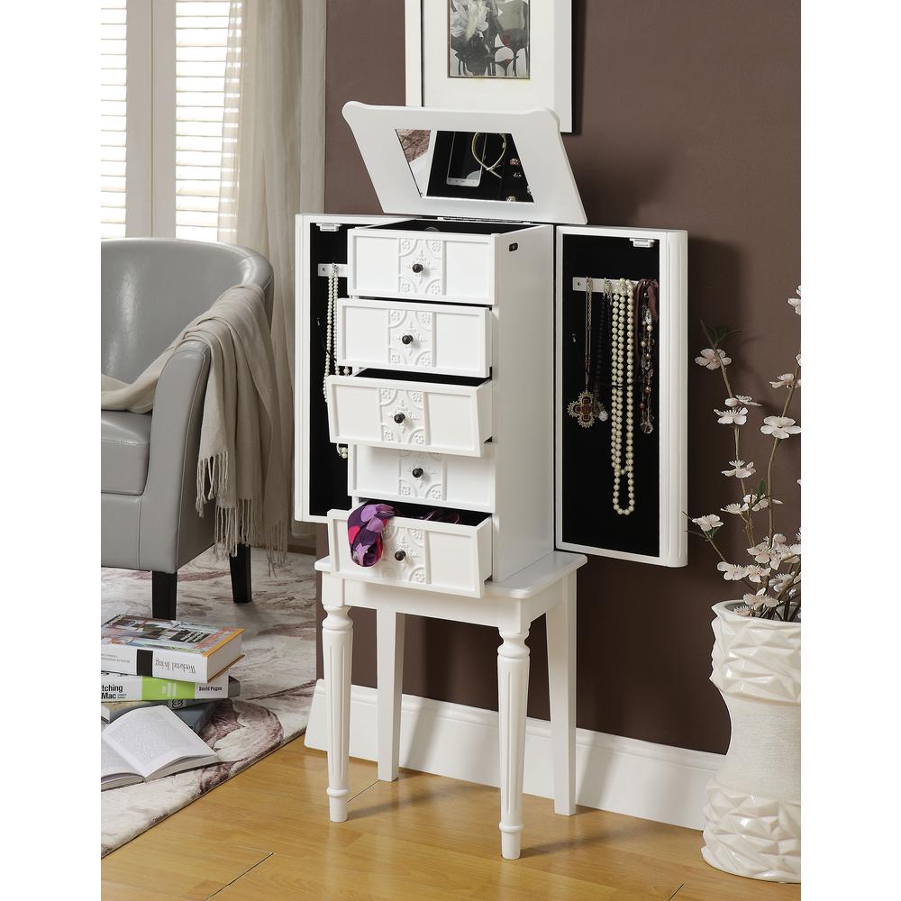 Tammy Jewelry Armoire, White. Picture 2