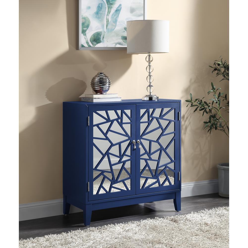ACME Einstein Console Table, Blue Finish. Picture 1