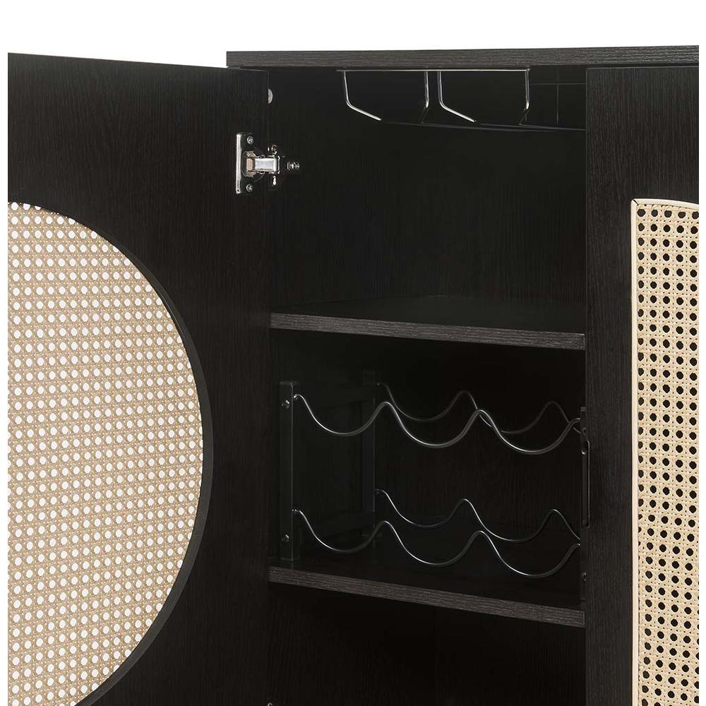 Colson Black Finish  Wine Cabinet. Picture 5