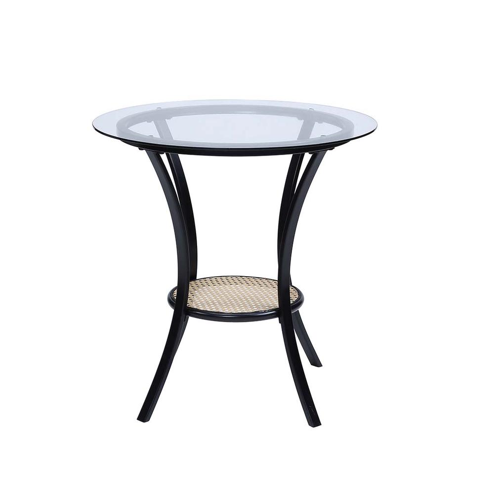 Frydel Black Finish 3 Pcs Set Table & Chairs. Picture 3