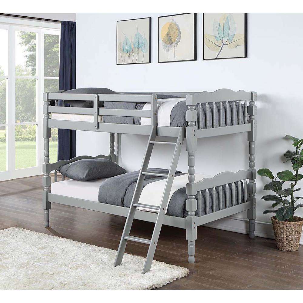 Homestead Gray Finish Twin/Twin Bunk Bed. Picture 5