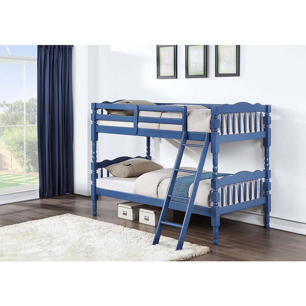 Homestead Dark Blue Finish Twin/Twin Bunk Bed. Picture 6