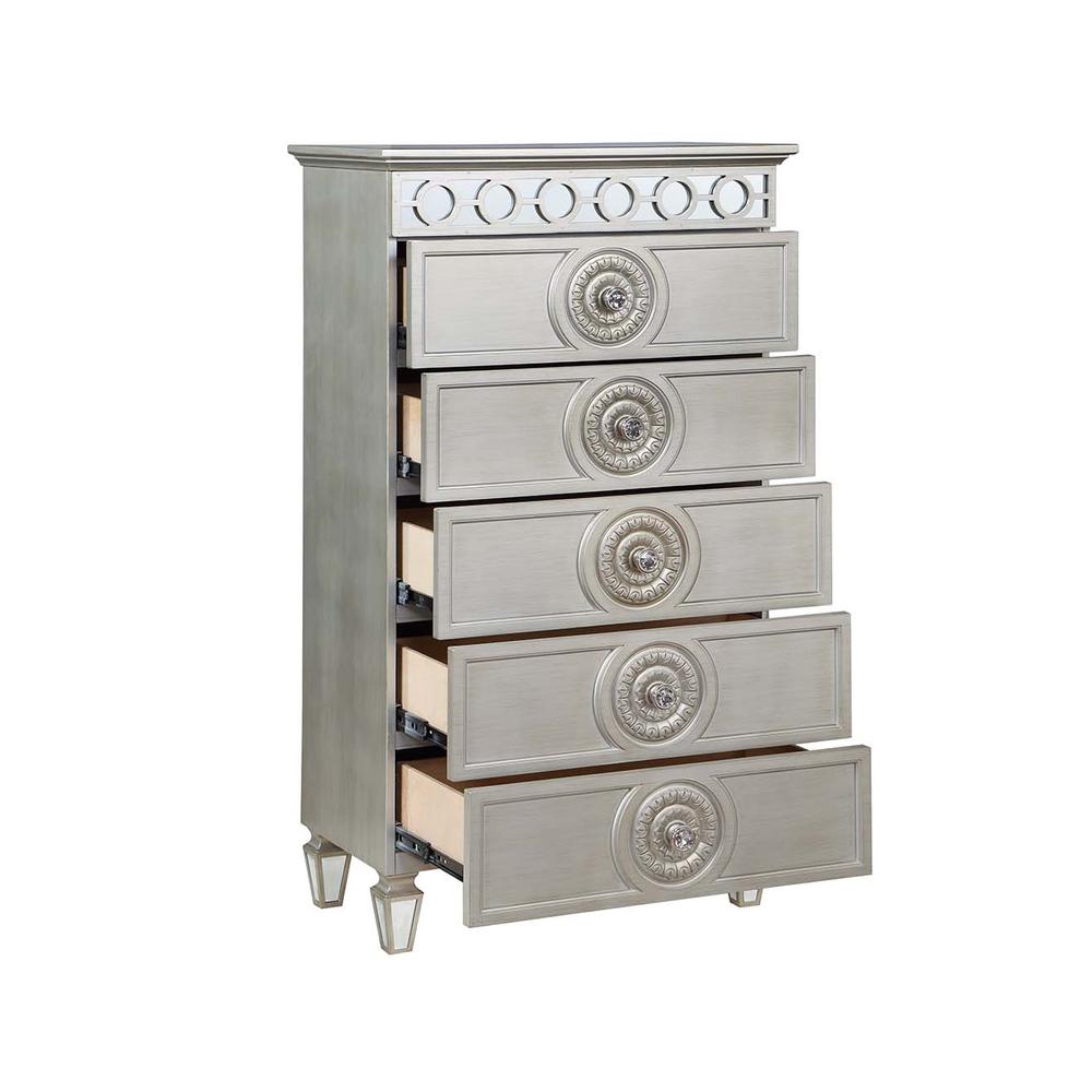 Varian Silver & Mirrored Finish Chest. Picture 3
