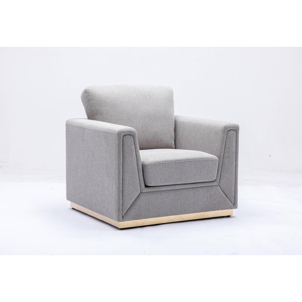 Valin Chair, Gray Linen. Picture 2