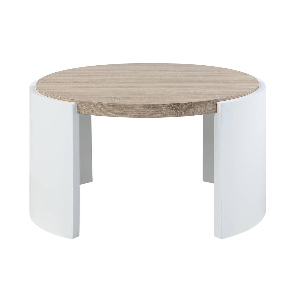 Zoma Coffee Table, White High Gloss & Oak Finish. Picture 1