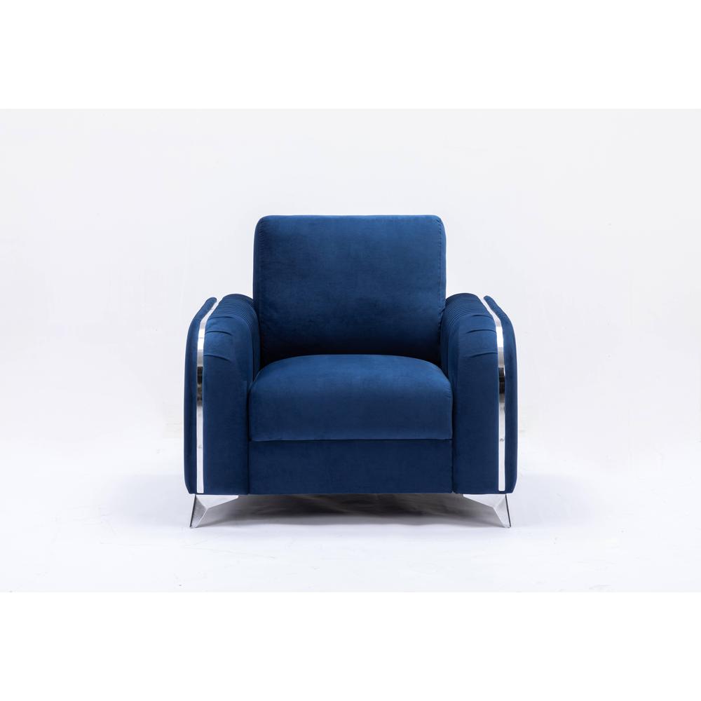 Wenona Chair, Blue Velvet. Picture 1