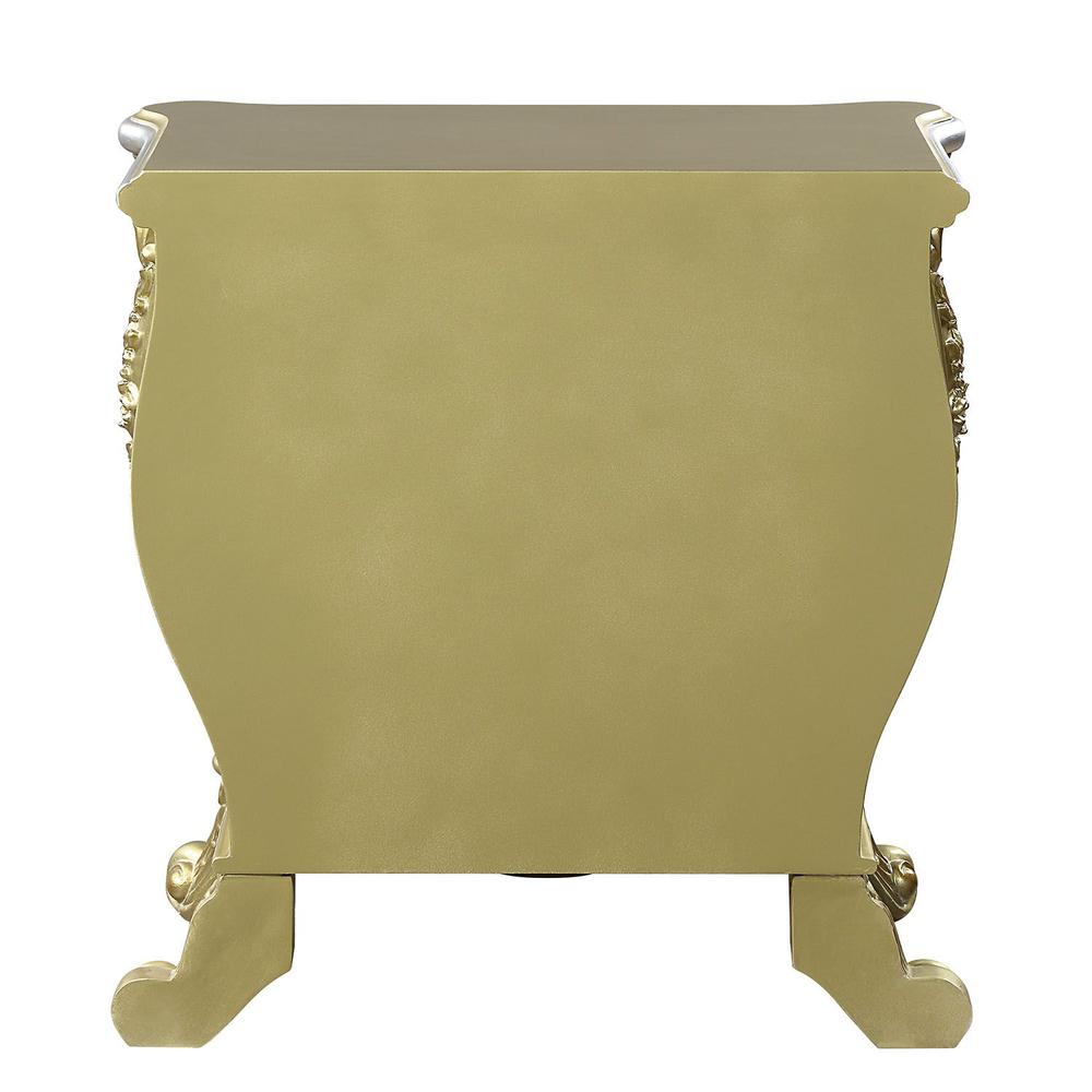 Cabriole Gold Finish Nightstand. Picture 3