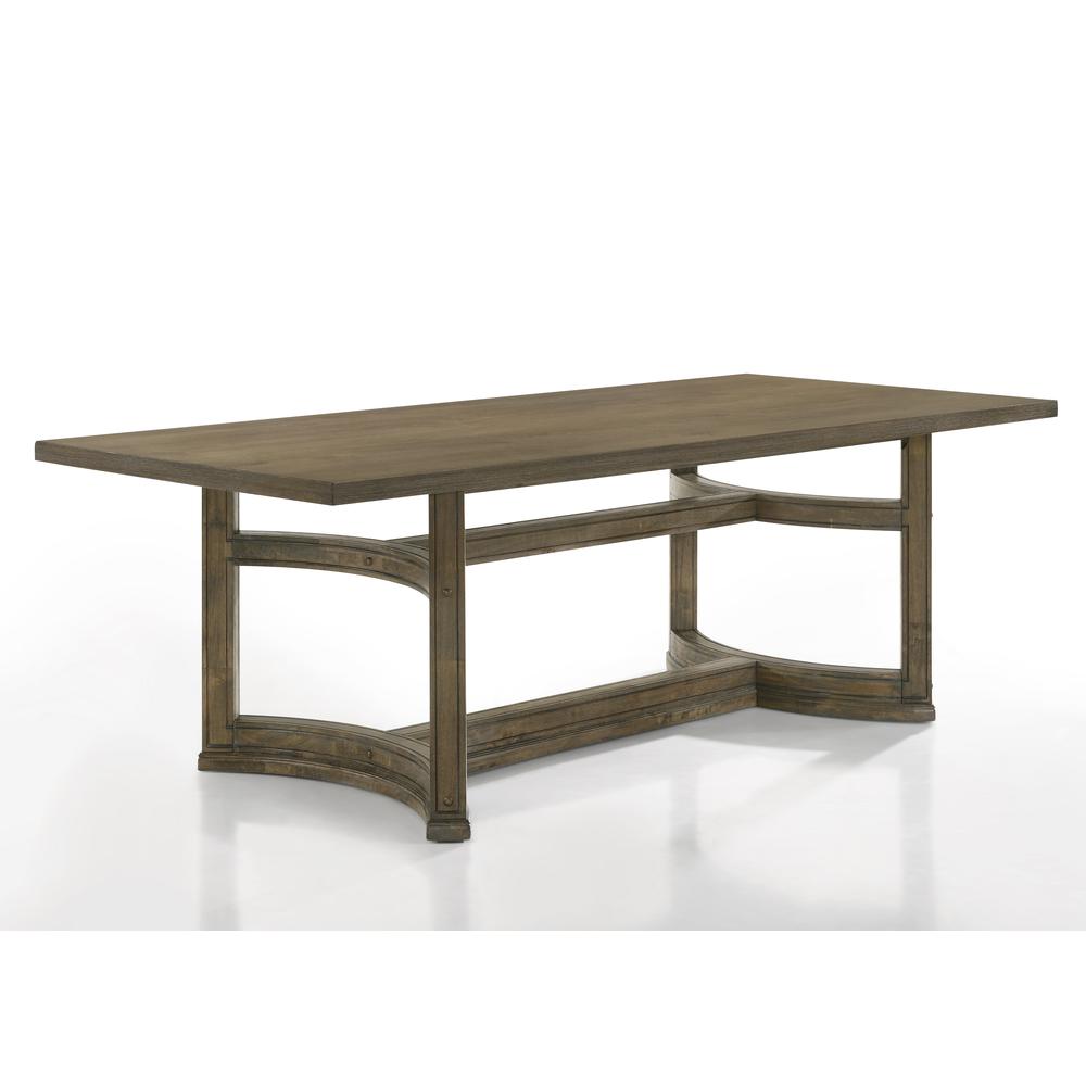 Furniture Parfield Rectangular Wood Dining Table in Weathered Oak. Picture 1