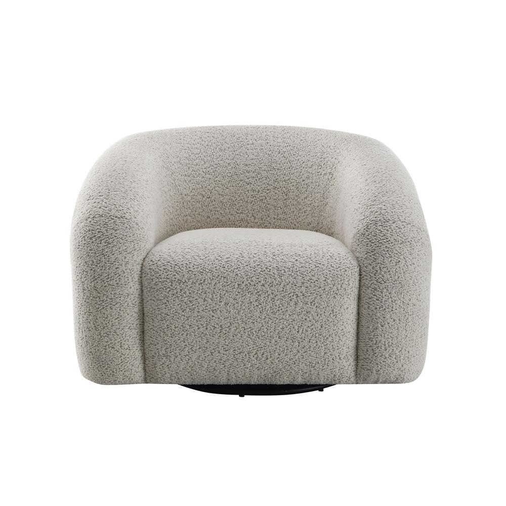 Irma Chair w/Swivel, Gray Boucle. Picture 2