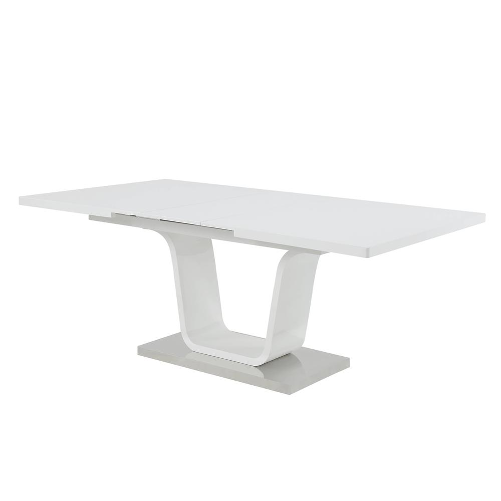 Kamaile Dining Table, White High Gloss Finish. Picture 1