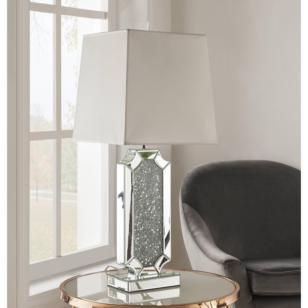 Noralie Table Lamp, Mirrored & Faux Diamonds. Picture 5