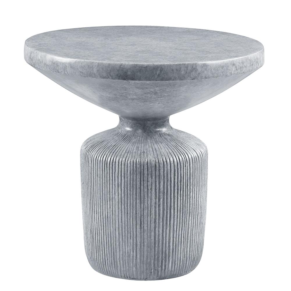 Laddie Cement End Table in Weathered Gray. Picture 1