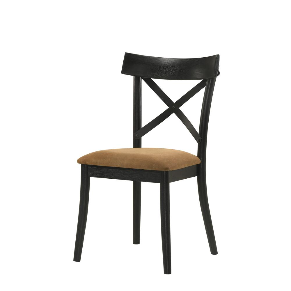 Hillary Wooden Side Chairs in Brown and Black (Set of 2). Picture 1