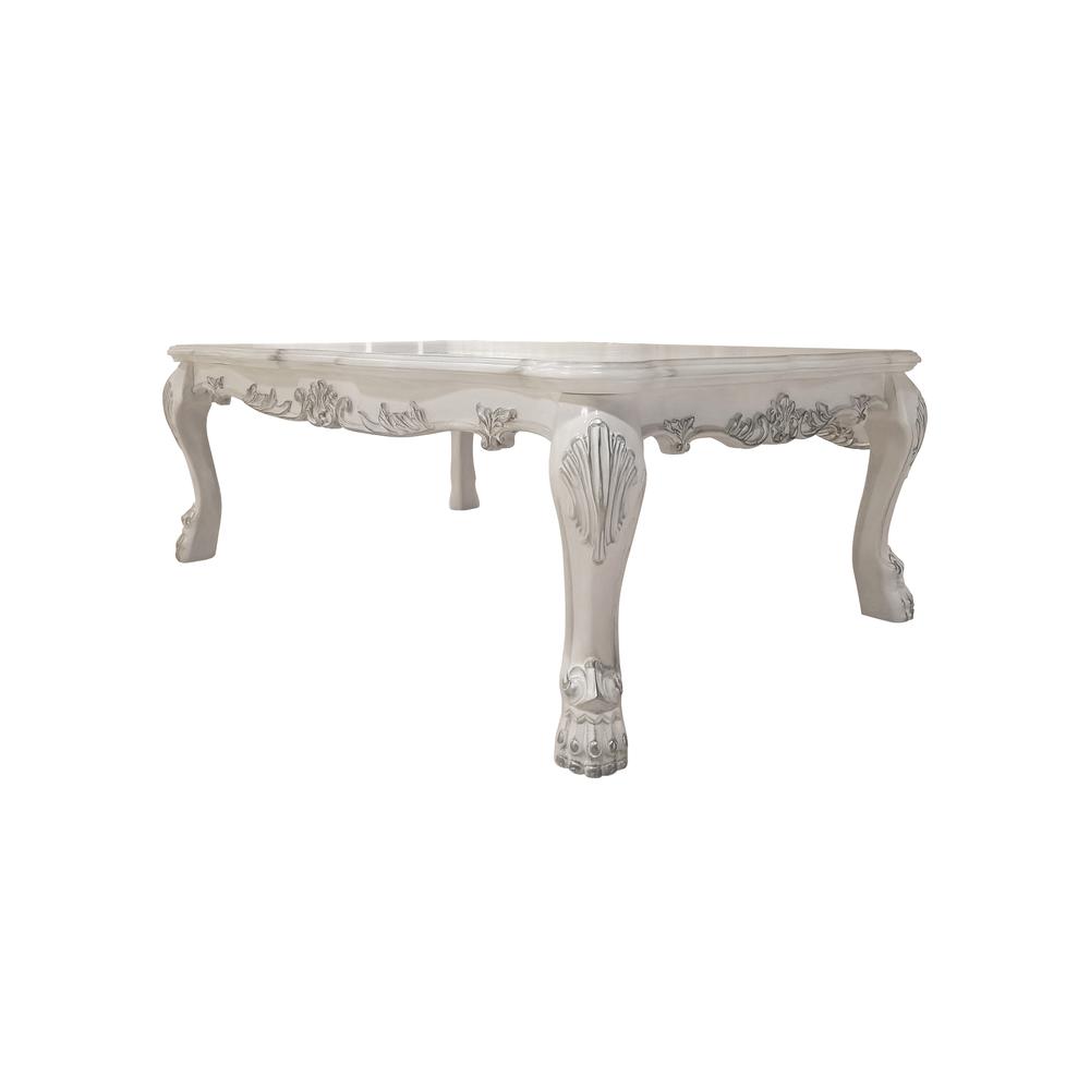 Dresden  Bone White Finish Coffee Table. Picture 1