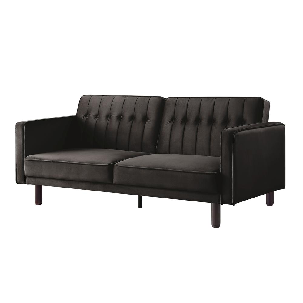 Qinven Adjustable Sofa , Dark Brown Velvet (LV00086). Picture 1