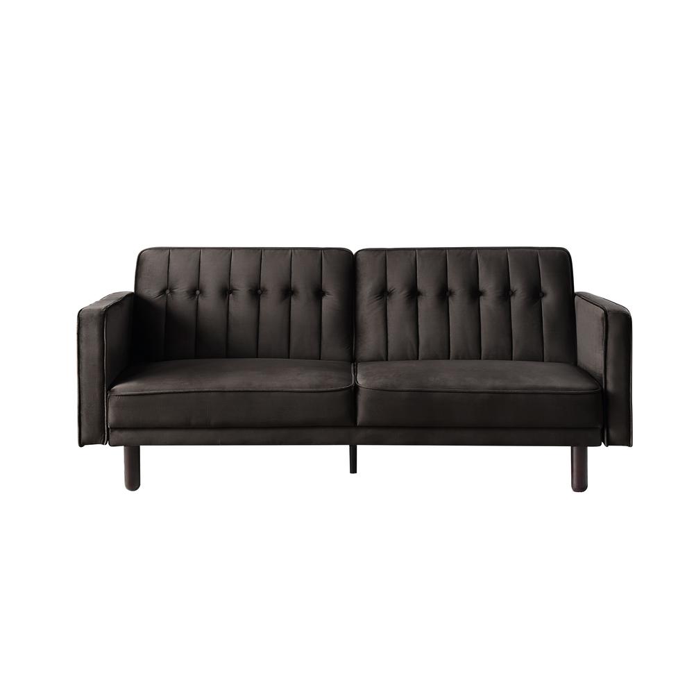 Qinven Adjustable Sofa , Dark Brown Velvet (LV00086). Picture 2