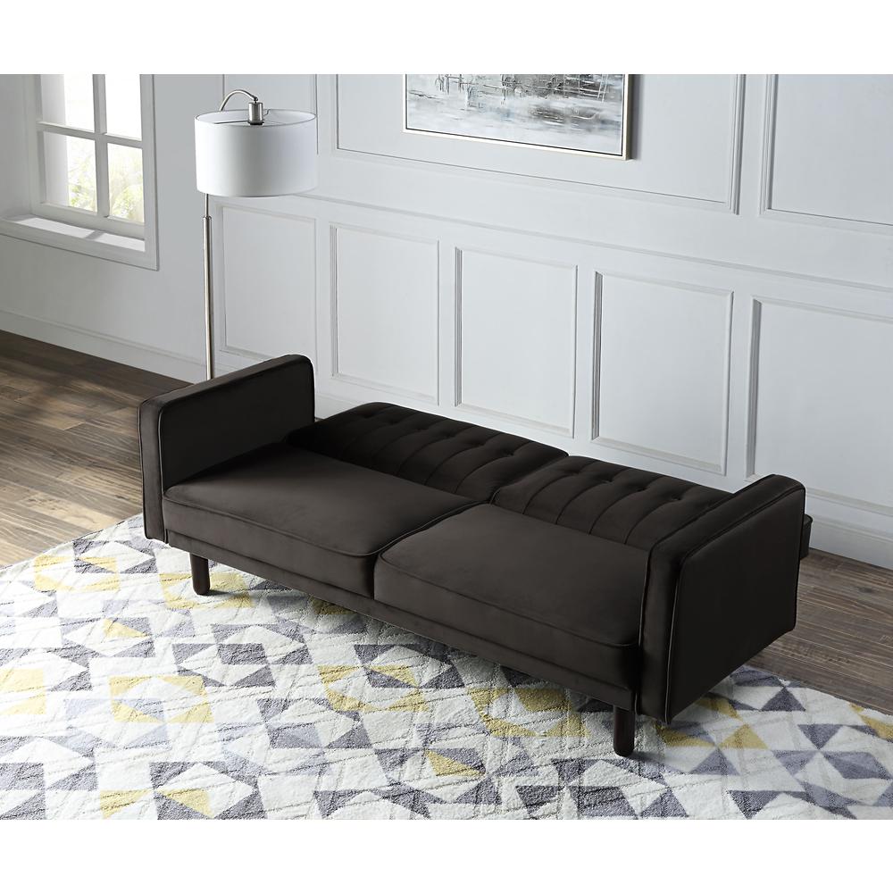 Qinven Adjustable Sofa , Dark Brown Velvet (LV00086). Picture 8
