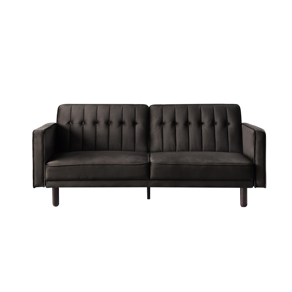 Qinven Adjustable Sofa , Dark Brown Velvet (LV00086). Picture 12