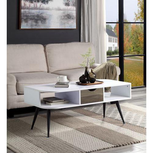 Halima White & Black Finish Coffee Table. Picture 1