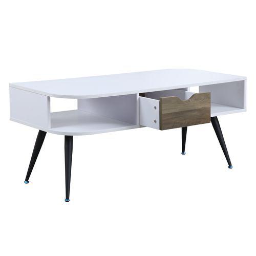 Halima White & Black Finish Coffee Table. Picture 5