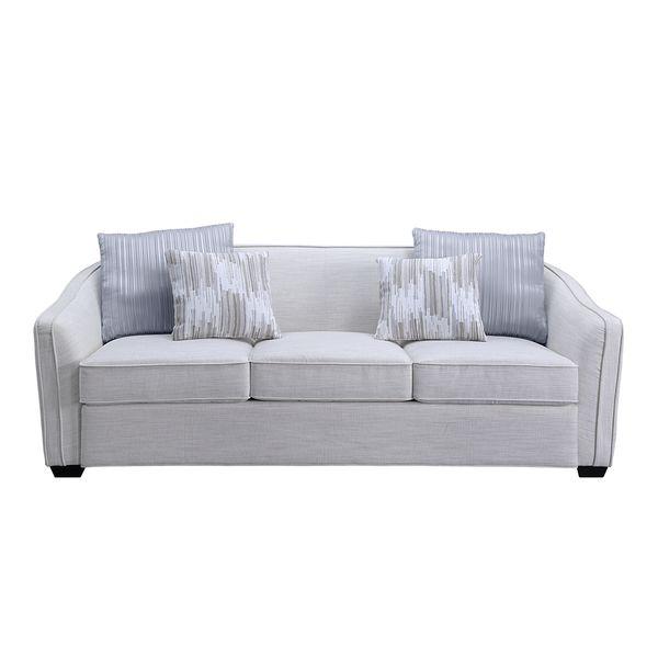 Mahler II Beige Linen Sofa w/4 Pillows. Picture 2