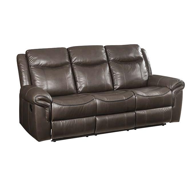 Lydia Brown Leather Aire Motion Sofa w/USB Port. Picture 1