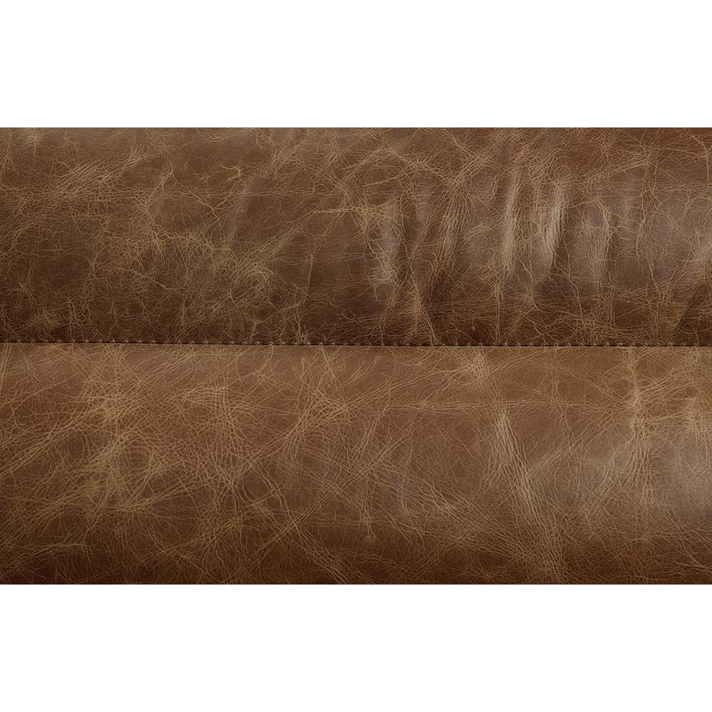 Rafer Cocoa Top Grain Leather Sofa. Picture 6