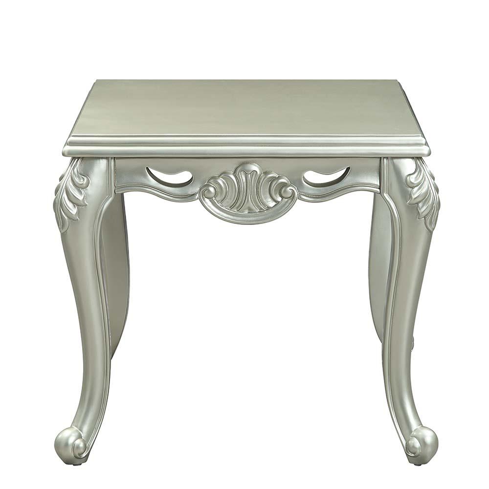 Qunsia Champagne Finish End Table. Picture 2
