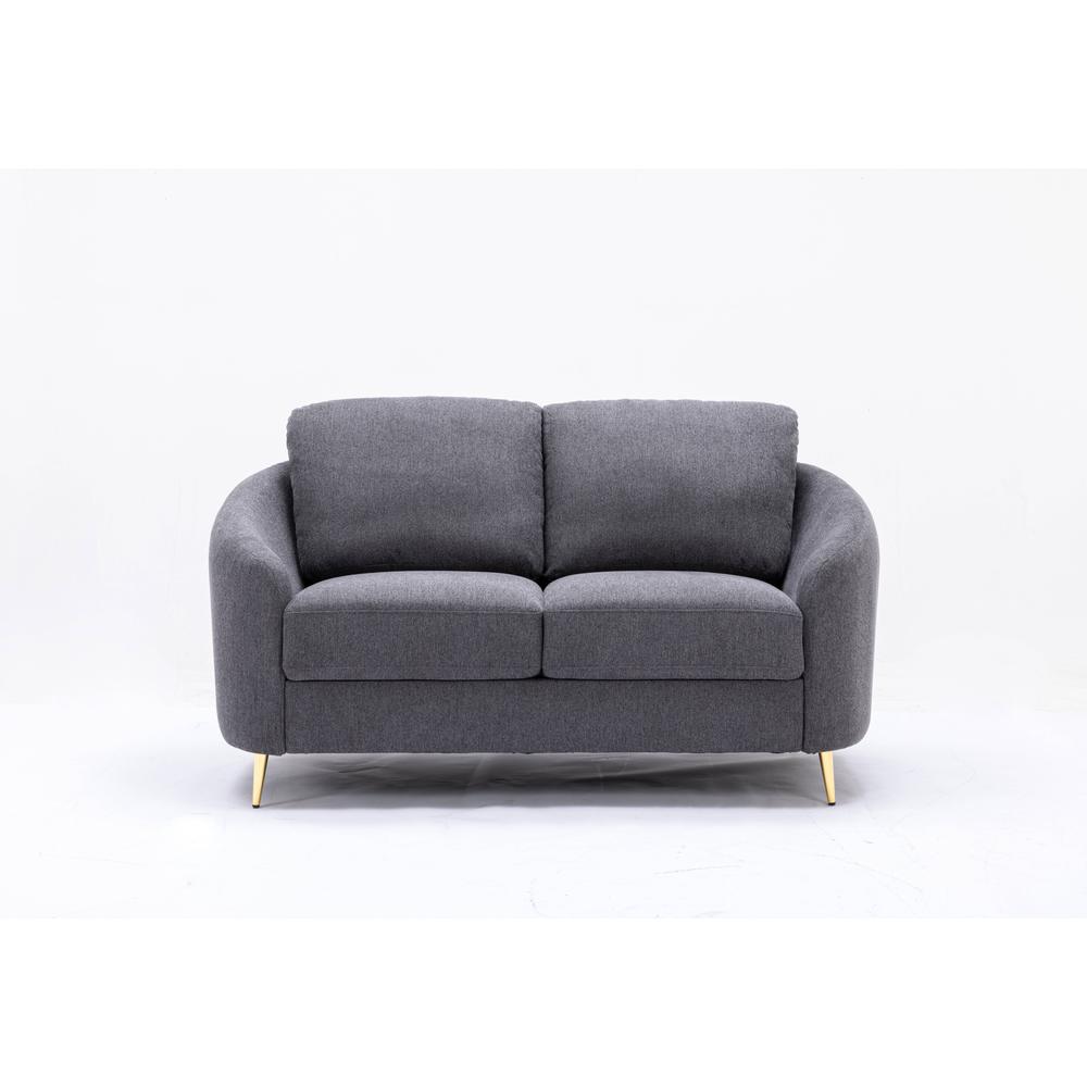 Yuina Loveseat in Gray Linen. Picture 2