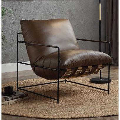 ACME Oralia Accent Chair, Saturn Top Grain Leather. Picture 1