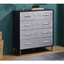 ACME Myles Chest, Black, Silver & Gold Finish. Picture 1