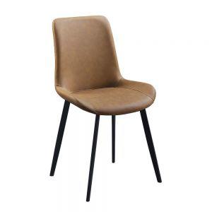 ACME Abiram Side Chair (Set-2), Brown PU. Picture 1