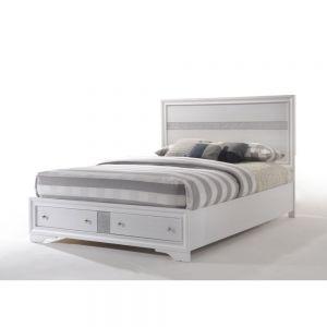 ACME Naima Eastern King Bed w/Storage, White (1Set/3Ctn). Picture 1