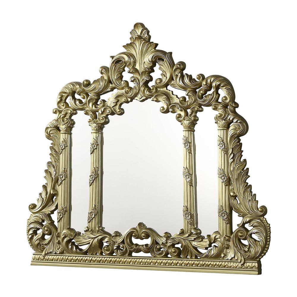 Cabriole Gold Finish Mirror. Picture 1