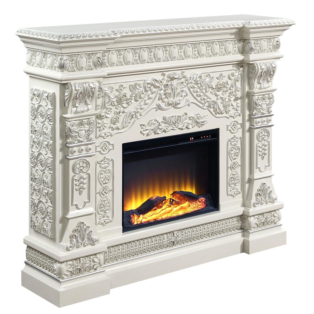 Vanaheim Fireplace, Antique White Finish. Picture 1