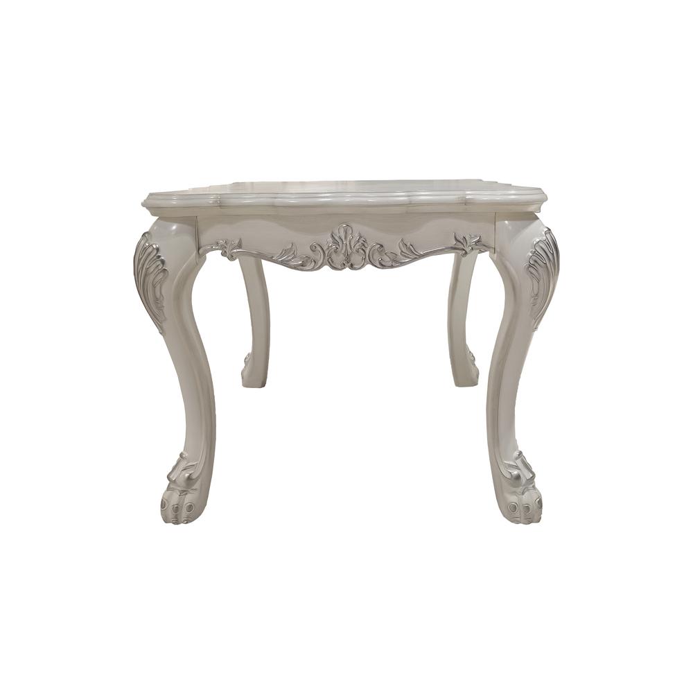Dresden  Bone White Finish End Table. Picture 2