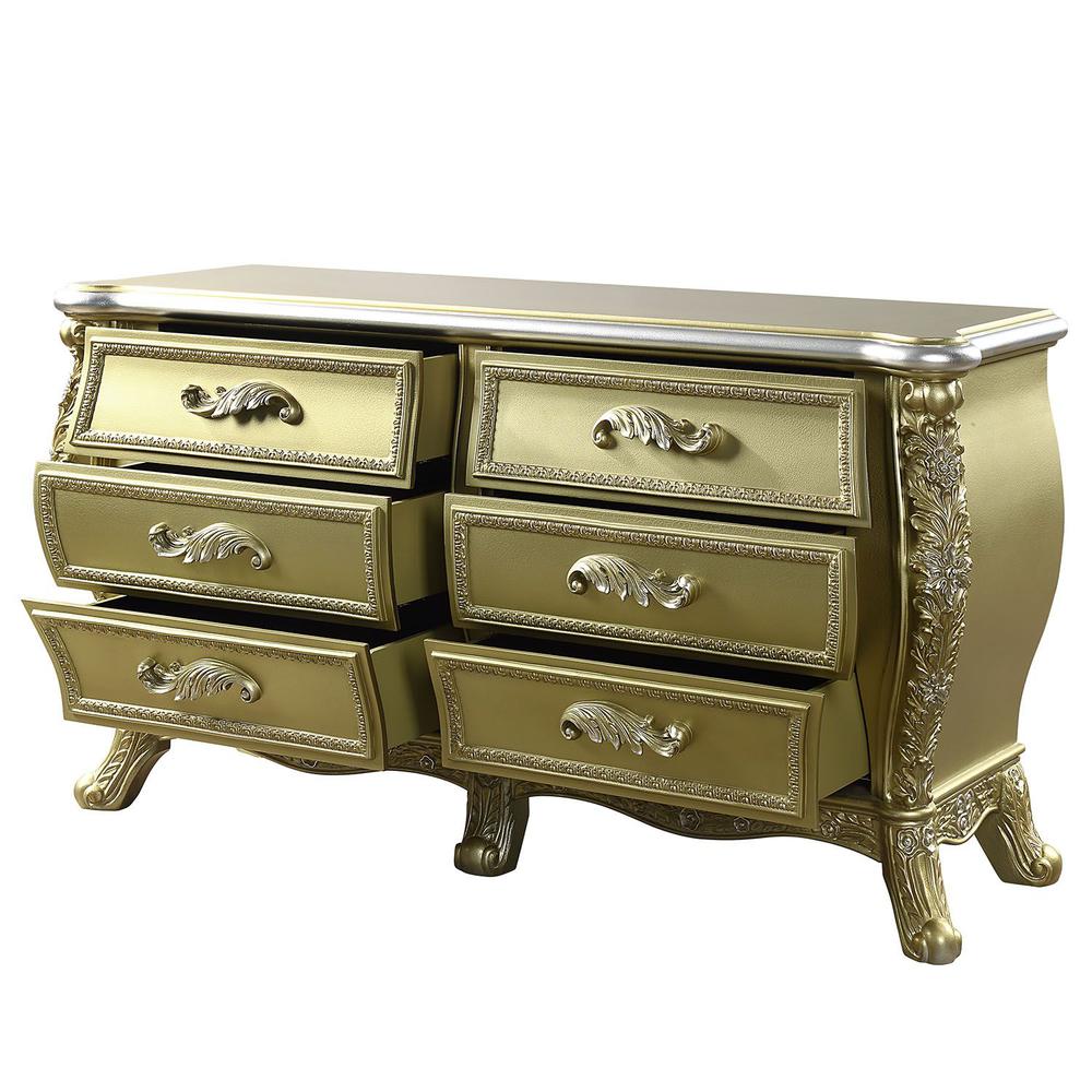 Cabriole Gold Finish Dresser. Picture 5
