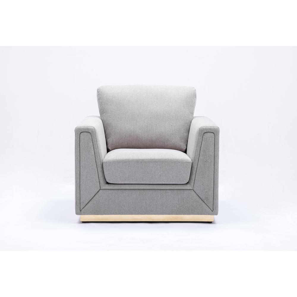 Valin Chair, Gray Linen. Picture 1