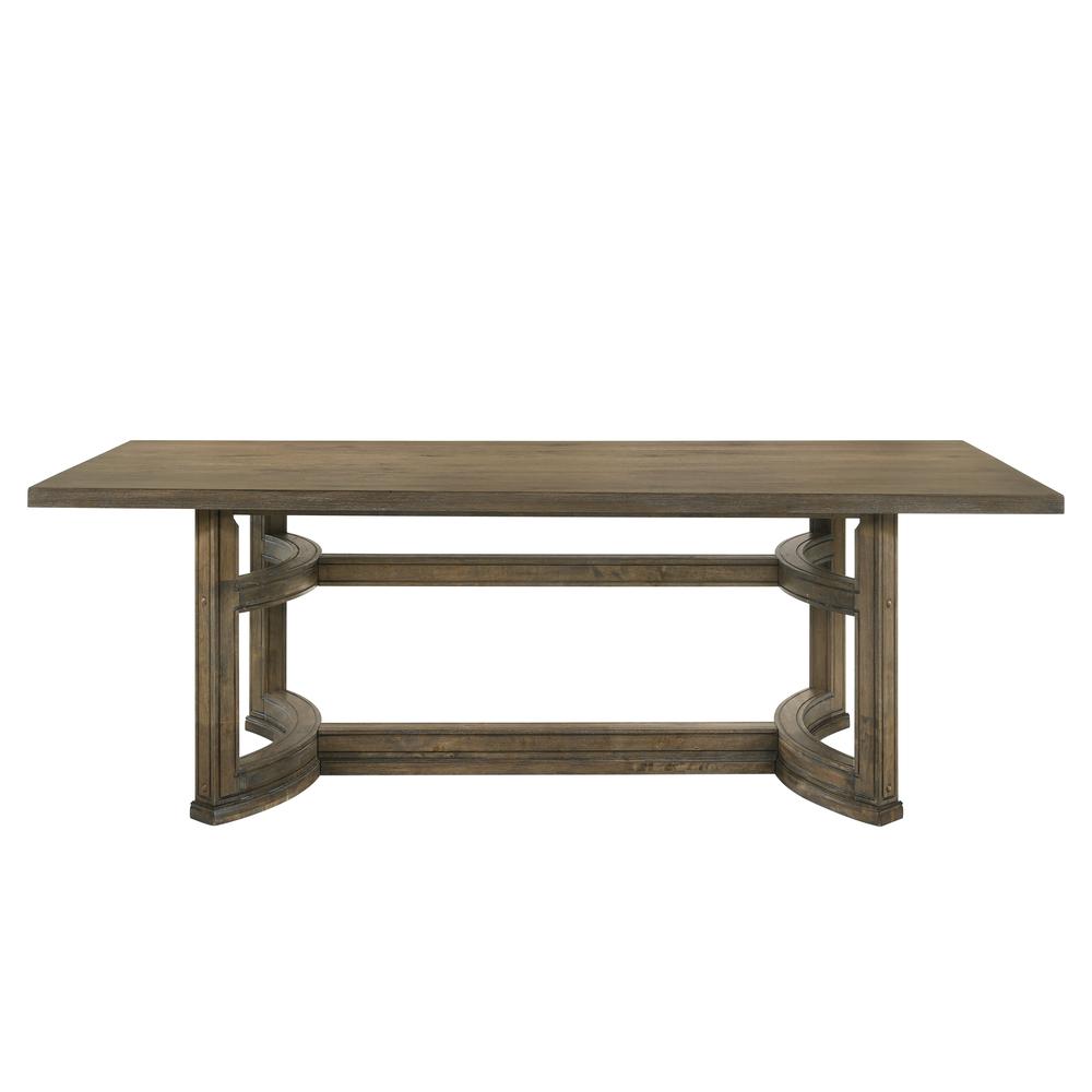 Furniture Parfield Rectangular Wood Dining Table in Weathered Oak. Picture 2