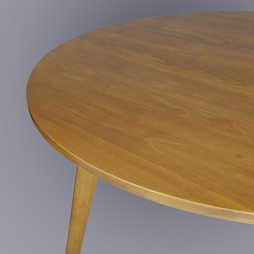 Genuine 36" Round Dining Table with Solid American Gum - Harvest Gold. Picture 11