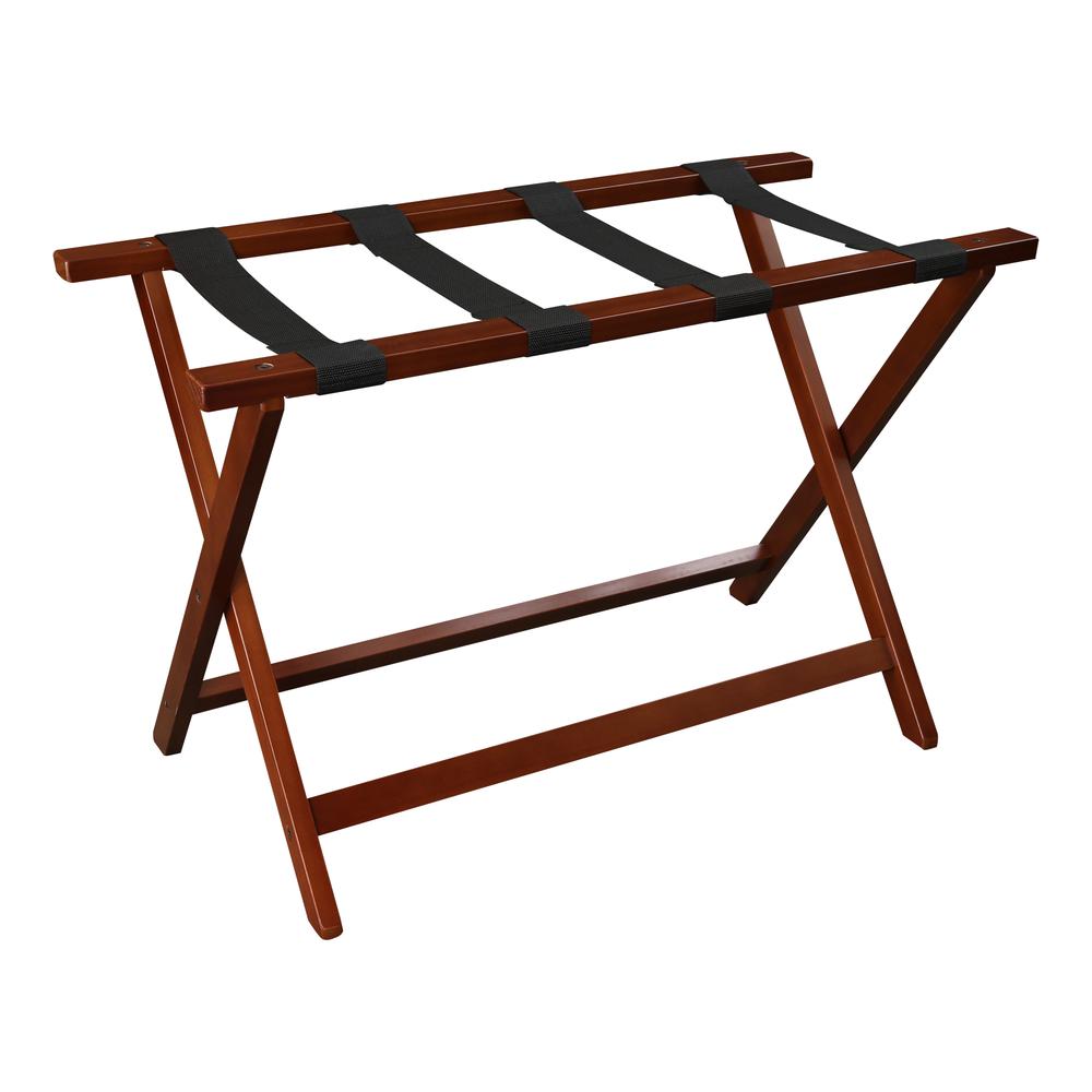 Heavy Duty 30" Extra Wide Luggage Rack - Walnut. Picture 4