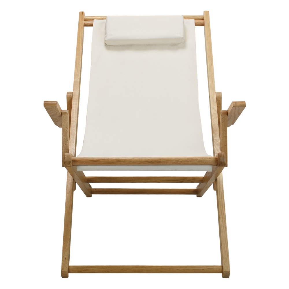 Sling Chair Natural Frame-Natural/Wheat Canvas. Picture 1