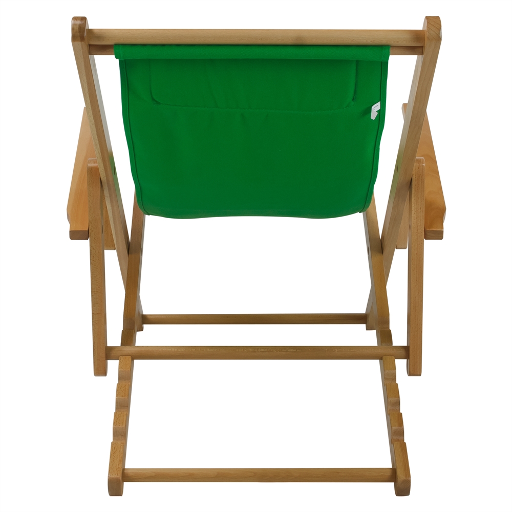 Sling Chair Natural Frame-Green Canvas. Picture 3