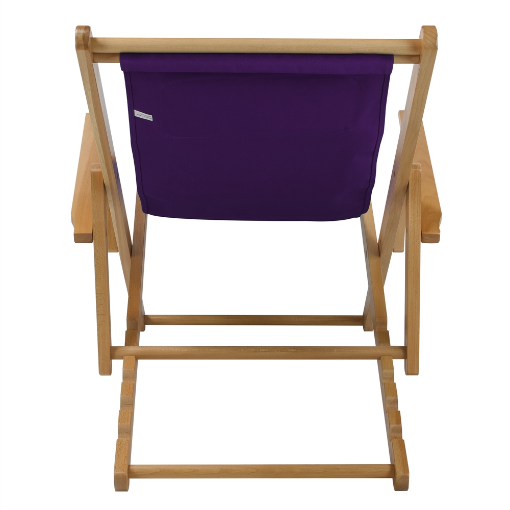 Sling Chair Natural Frame-Purple Canvas. Picture 3