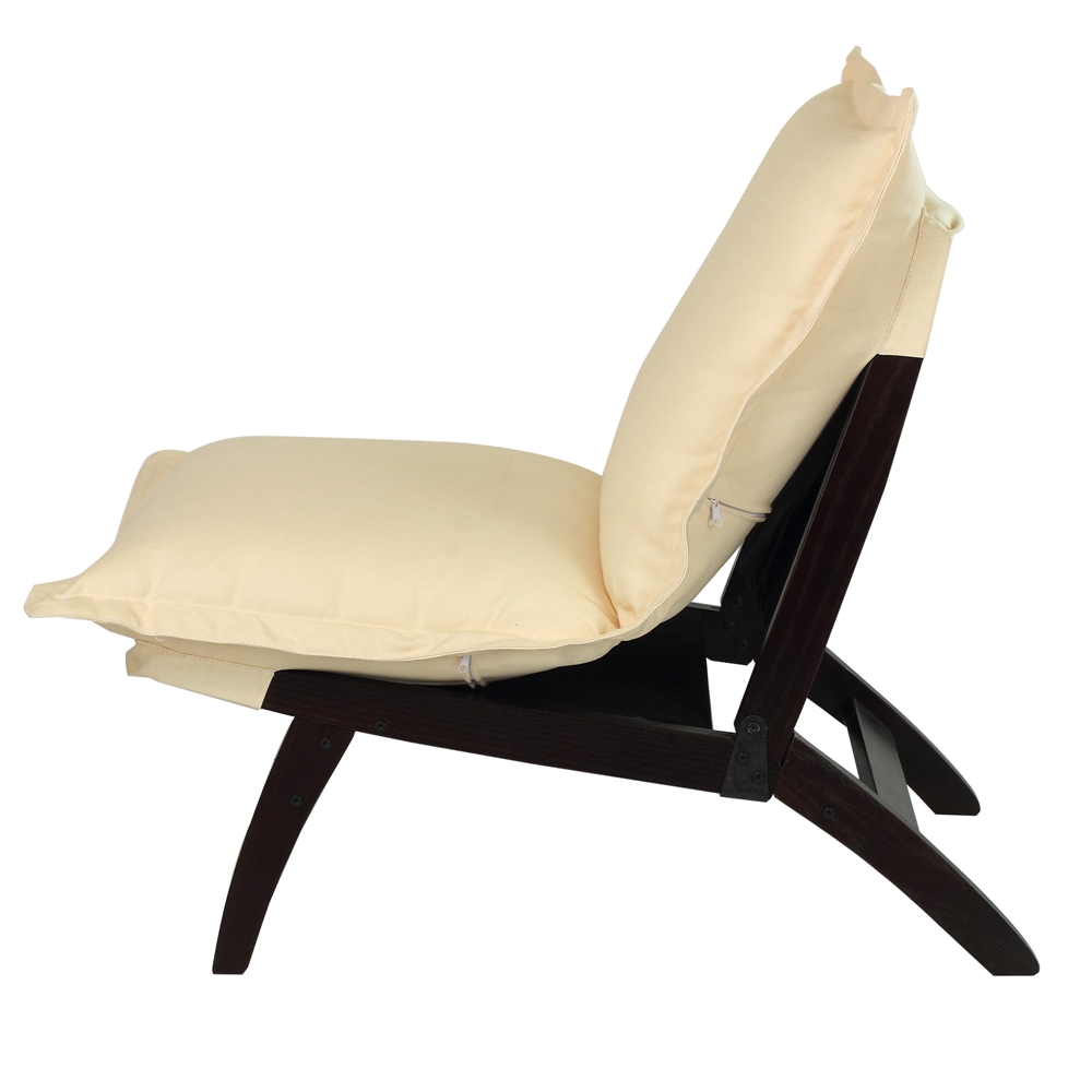 Casual Folding Lounger Chair-Espresso. Picture 3