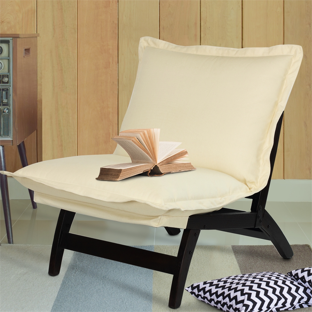 Casual Folding Lounger Chair-Espresso. Picture 1