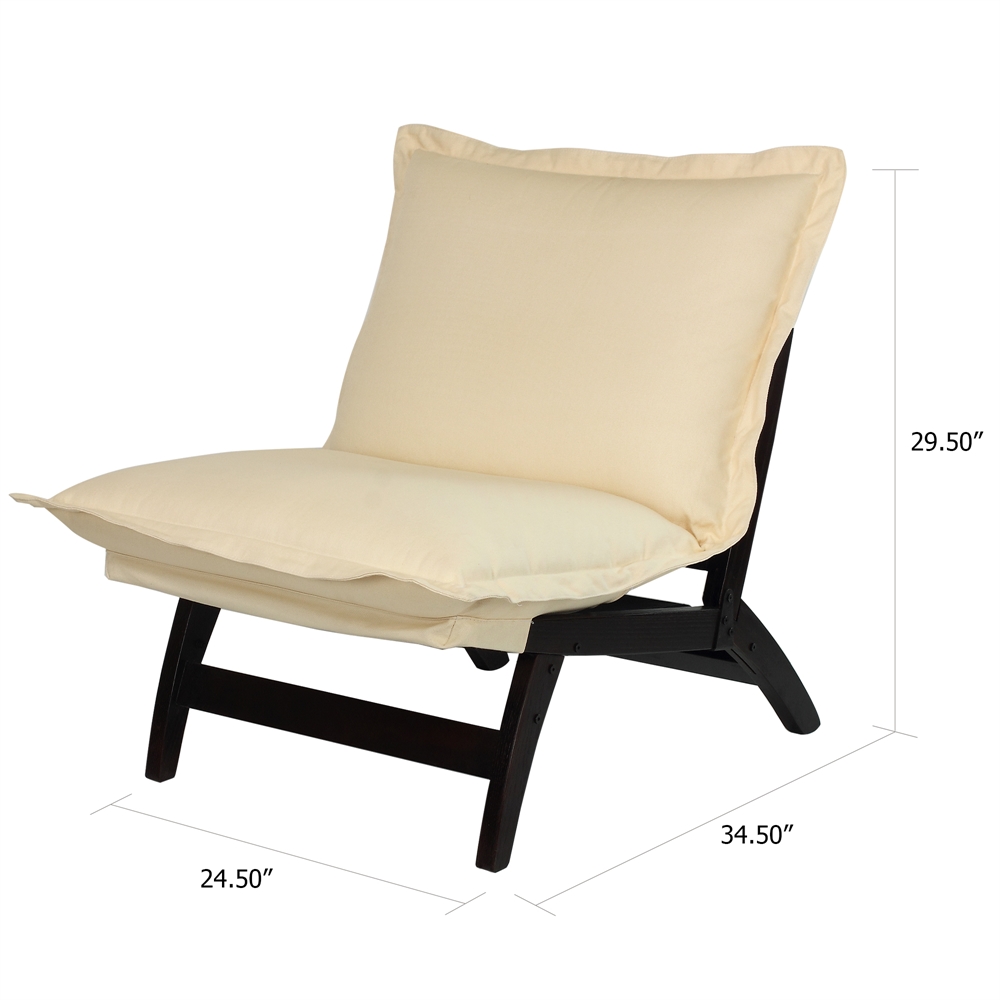 Casual Folding Lounger Chair-Espresso. Picture 6