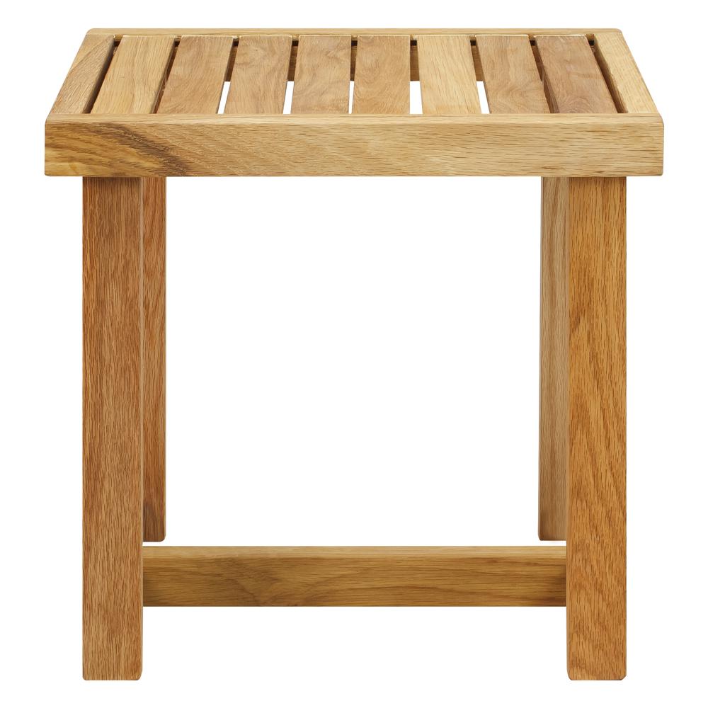 18" Shower Bench with Solid American White Oak. Picture 1
